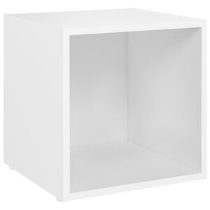 vidaXL Meuble TV Blanc 37x35x37 cm Bois d&rsquo;ing&eacute;nierie