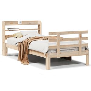vidaXL Cadre de lit avec t&ecirc;te de lit sans matelas 90x200 cm