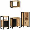 vidaXL Ensemble de mobilier de salle de bain avec &eacute;tag&egrave;re 4 pcs