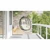 vidaXL Chaise suspendue Blanc cr&egrave;me 91,5 x 60 x 110 cm polyrotin