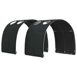 vidaXL Tunnel de lit 2 pc Noir Polyester