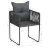 vidaXL Ensemble &agrave; Manger de jardin 7pcs PVC r&eacute;sine tress&eacute;e noir marron