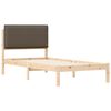 vidaXL Cadre de lit avec t&ecirc;te de lit rembourr&eacute;e Taupe 90 x 190 cm