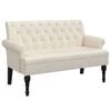 vidaXL Banc avec dossier 120x62x75,5 cm lin