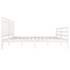 vidaXL Cadre de lit sans matelas blanc bois massif 140x200 cm