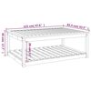 vidaXL Table de jardin gris 121x82,5x45 cm bois massif de pin
