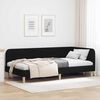 vidaXL Cadre de lit d'angle avec t&ecirc;te de lit Noir 90 x 190 cm tissu