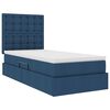 vidaXL Lit avec rangement et LED avec LED Bleu 90 x 200 cm Polyester