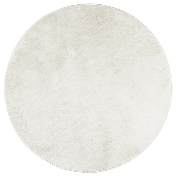 vidaXL Tapis OVIEDO &agrave; poils courts cr&egrave;me &Oslash; 100 cm