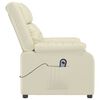 vidaXL Fauteuil de massage Cr&egrave;me Similicuir