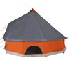 vidaXL Tente familiale tipi 10 personnes gris et orange imperméable