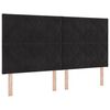 vidaXL Lit &agrave; ressorts avec matelas Noir 200 x 180 cm Polyester