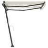 vidaXL Auvent manuel rétractable sur pied 350x250 cm Crème