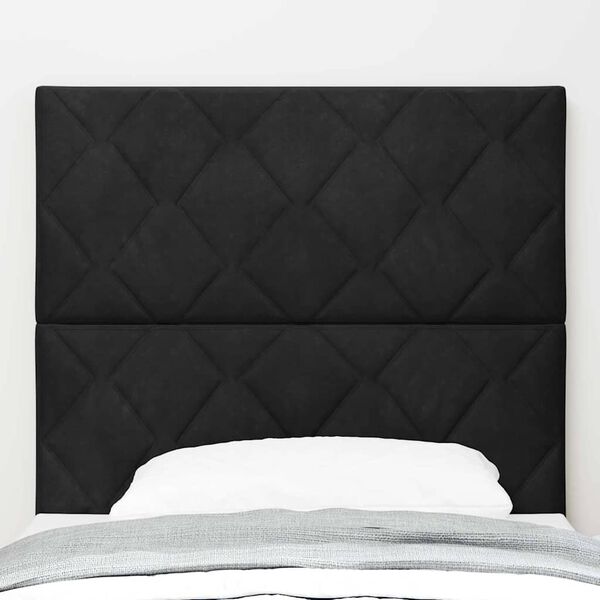 vidaXL T&ecirc;te de lit LED Noir 90 cm Cuir synth&eacute;tique
