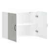 vidaXL Armoire murale de cuisine Lucca blanc bois d'ing&eacute;nierie