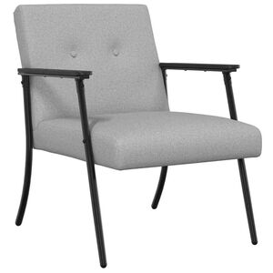 vidaXL fauteuil Gris nuage tissu