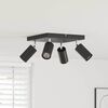 vidaXL Spot de plafond Noir 26 x 26 x 16,5 cm M&eacute;tal