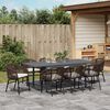 vidaXL Ensemble de salle &agrave; manger pour jardin 9 pcs Marron polyrotin