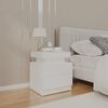 vidaXL Table de chevet Blanc 45x35x52 cm Agglom&eacute;r&eacute;