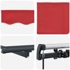 vidaXL Auvent R&eacute;tractable Rouge 350 x 250 cm Polyester et Acier
