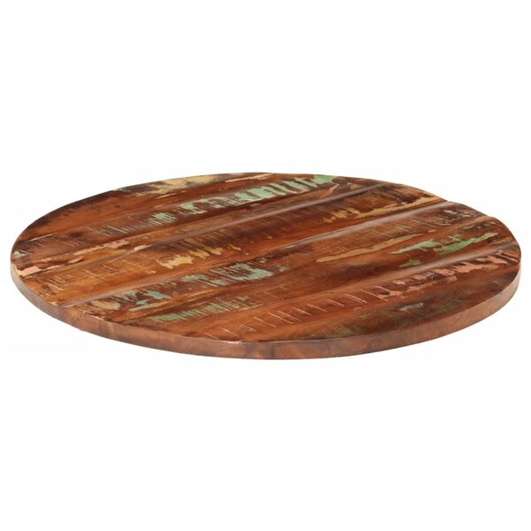 vidaXL Dessus de table &Oslash; 70x3,8 cm rond bois massif de r&eacute;cup&eacute;ration