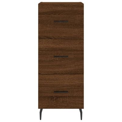 vidaXL Buffet haut Chêne marron 34,5x34x180 cm Bois d'ingénierie