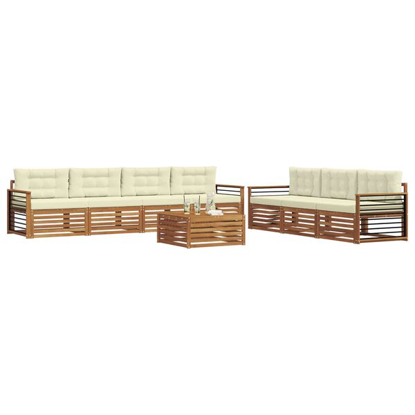 vidaXL Ensemble de canap&eacute;s d'ext&eacute;rieur 8 pcs Naturel et Cr&egrave;me