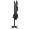 vidaXL Parasol de jardin &agrave; 4 niveaux avec m&acirc;t en aluminium anthracite