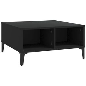 vidaXL Table basse noir 60x60x30 cm bois d'ing&eacute;nierie