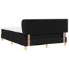 vidaXL Lit &agrave; ressorts avec matelas Noir 140 x 200 cm tissu