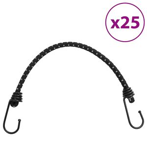 vidaXL Cordes &eacute;lastiques avec bandes r&eacute;fl&eacute;chissantes et crochets 25pcs