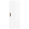 vidaXL Buffet haut Blanc brillant 34,5x34x180 cm Bois d'ing&eacute;nierie