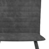 vidaXL Chaises &agrave; manger lot de 4 gris velours