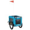 vidaXL Remorque de v&eacute;lo pour animaux de compagnie bleu et noir
