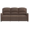 vidaXL Fauteuil de massage inclinable &agrave; 3 places taupe tissu