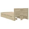 vidaXL Cadre de lit et t&ecirc;te de lit sans matelas ch&ecirc;ne sonoma 90x200 cm