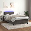 vidaXL Sommier &agrave; lattes de lit avec matelas LED gris fonc&eacute; 120x190 cm