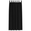 vidaXL Rideaux occultants avec anneaux 2 pcs Noir 260 x 140 cm