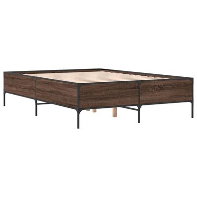 vidaXL Cadre de lit sans matelas chêne marron 150x200 cm