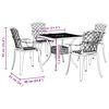 vidaXL Ensemble &agrave; manger de jardin 5 pcs noir aluminium coul&eacute;