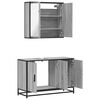 vidaXL Ensemble de meubles de salle de bain 2 pcs Sonoma gris