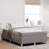 vidaXL Cadre de lit avec matelas Taupe 120 x 190 cm tissu