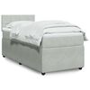 vidaXL Sommier &agrave; lattes de lit et matelas Gris clair 90x200 cm Velours