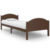 vidaXL Cadre de lit sans matelas marron fonc&eacute; pin massif 100x200 cm