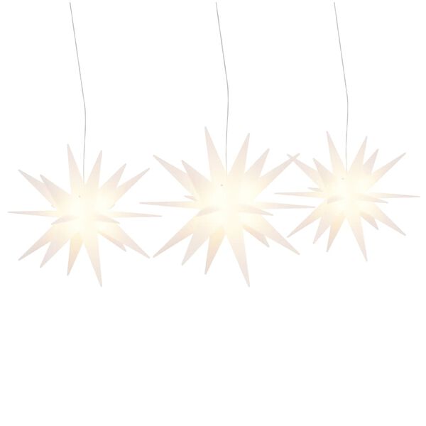 vidaXL Lumi&egrave;res de No&euml;l avec LED 3 pcs pliable blanc