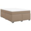 vidaXL Sommier &agrave; lattes de lit avec matelas Cappuccino 140x200 cm
