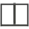 vidaXL Pieds de table &agrave; manger en forme de T, 2 pi&egrave;ces, anthracite, 100 x 35 x (72-73) cm, acier
