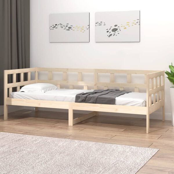 vidaXL Lit de jour sans matelas bois de pin massif 90x190 cm