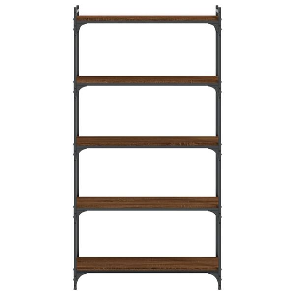 vidaXL Biblioth&egrave;que 5 niveaux ch&ecirc;ne marron 80x30x154cm bois ing&eacute;nierie