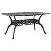 vidaXL Ensemble manger de jardin 5 pcs bronze aluminium coul&eacute;
